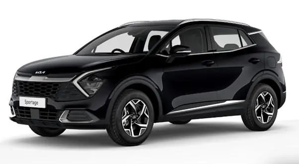 Image of a Kia Sportage 2024 Model in Phantom Black