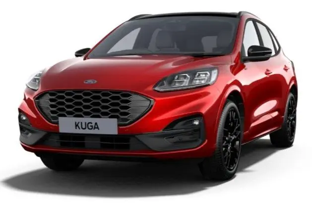 Image of a Ford Kuga 2024 Model in Lucid Red Paint