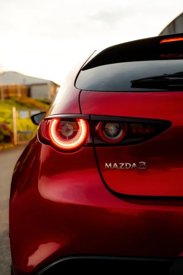 Image of a Mazda 3 2024 Model in Red