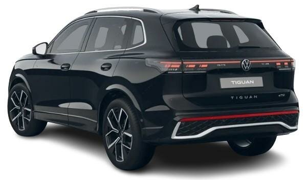 New Volkswagen Tiguan R-Line 2024 Model in Deep Black Pearl Metallic Paint