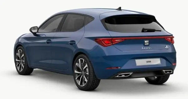 New SEAT Leon 2024 in Sapphire Blue - Rear View