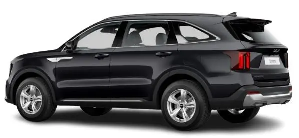 New Kia Sorento 2024 in Midnight Black - Rear Side View