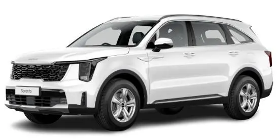 New Kia Sorento 2024 Model in White Pearl Paint