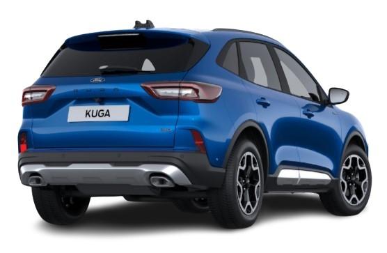 Ford Kuga 2024 in Desert Island Blue - Rear View (uk-car-discount.co.uk)