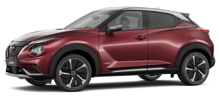 Nissan Juke Tekna Plus 2024 Model in Dark Red (uk-car-discount.co.uk)