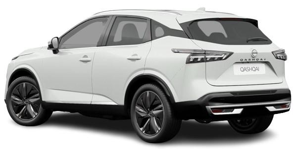 Nissan Qashqai Tekna 2024 in White - Rear (uk-car-discount.co.uk)