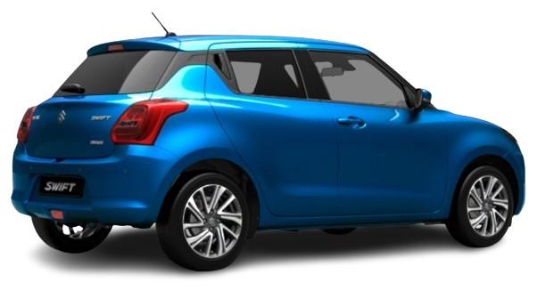 New Suzuki Swift 2024 in Blue - Side View