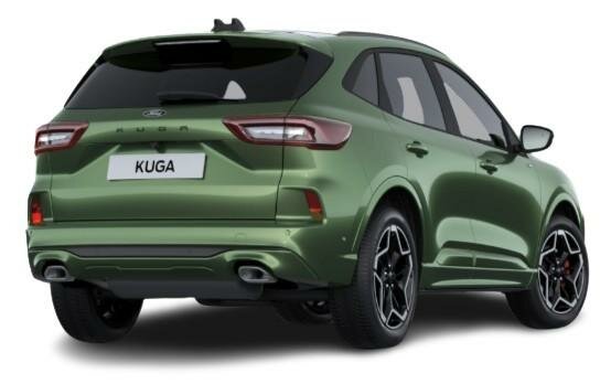 New Ford Kuga 2025 Active Model in Bursting Green - Rear (www.uk-car-discount.co.uk)