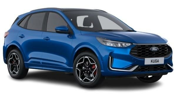 New Ford Kuga 2025 ST-Line Model in Desert Island Blue (www.uk-car-discount.co.uk)