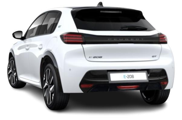 New Peugeot 208 2025 Model Bianca White - Rear View (uk-car-discount.co.uk)