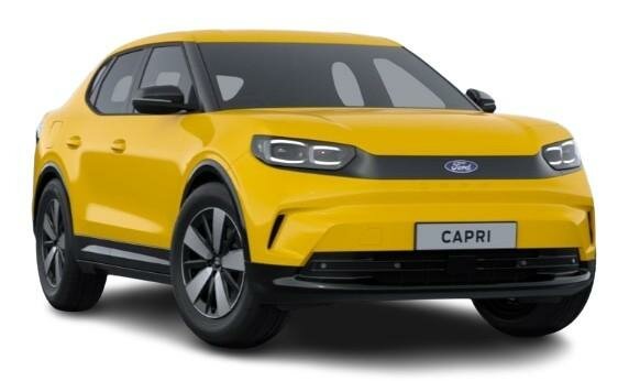 New Ford Capri 2025 Model in Vivid Yellow (www.uk-car-discount.co.uk)