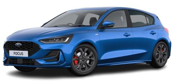 New Ford Focus 2025 in Desert Island Blue Paint