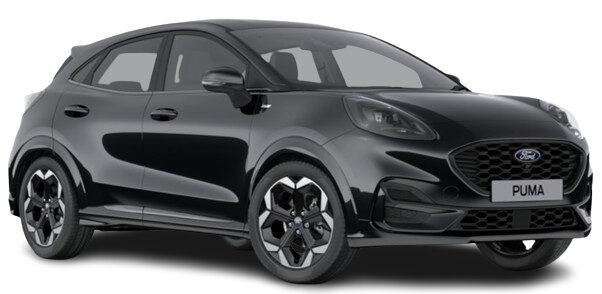 New Ford Puma ST-Line X 2025 - Agate Black - Front Side 1 (www.uk-car-discount.co.uk)