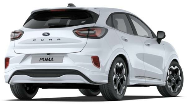 New Ford Puma ST-Line X 2025 - White - Rear Side (www.uk-car-discount.co.uk)