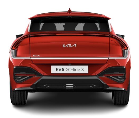 New Kia EV6 2025 Model - Red - Rear View (www.uk-car-discount.co.uk)