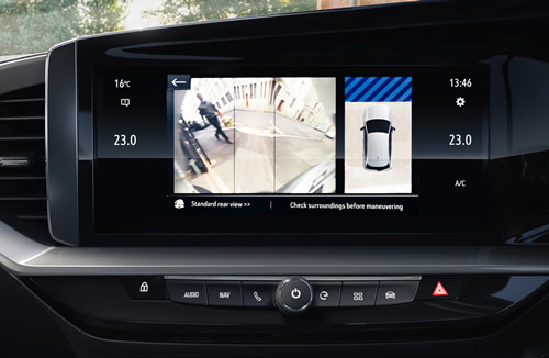 2021 Vauxhall Mokka-e rear camera screen view