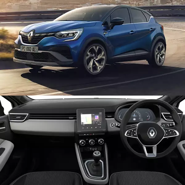 interior and exterior images of 2022 Renault Captur