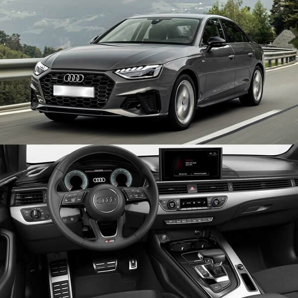 interior and exterior images of 2022 Audi A4 Saloon
