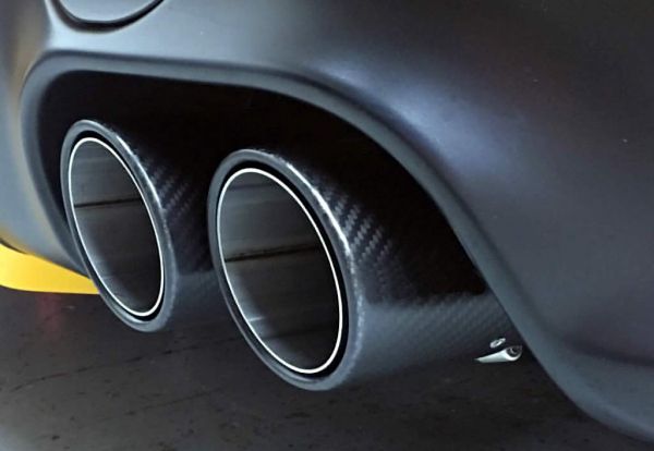 close up of modified car exhaust